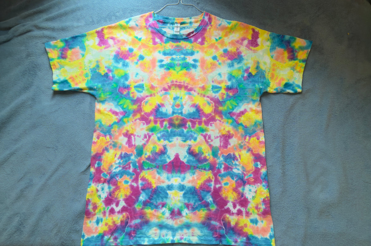 Pastel Kaleidoscope Tie-Dye T-Shirt – Hand Dyed Rainbow