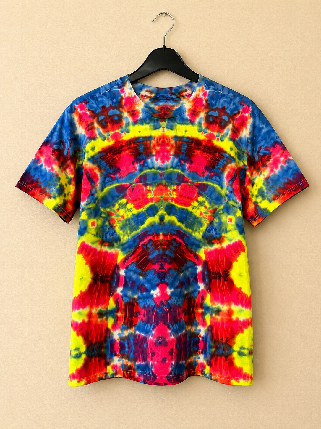 Handmade Neon liquid Dyed Tie Dye T-Shirt | Psychedelic Rainbow Festival Tee | Trip Style | One-of-a-Kind Unisex Shirt | Truly Dyed
