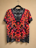 Handmade Inferno T-Shirt | One-of-a-Kind Psychedelic Fire Tie Dye Tee | Truly Dyed